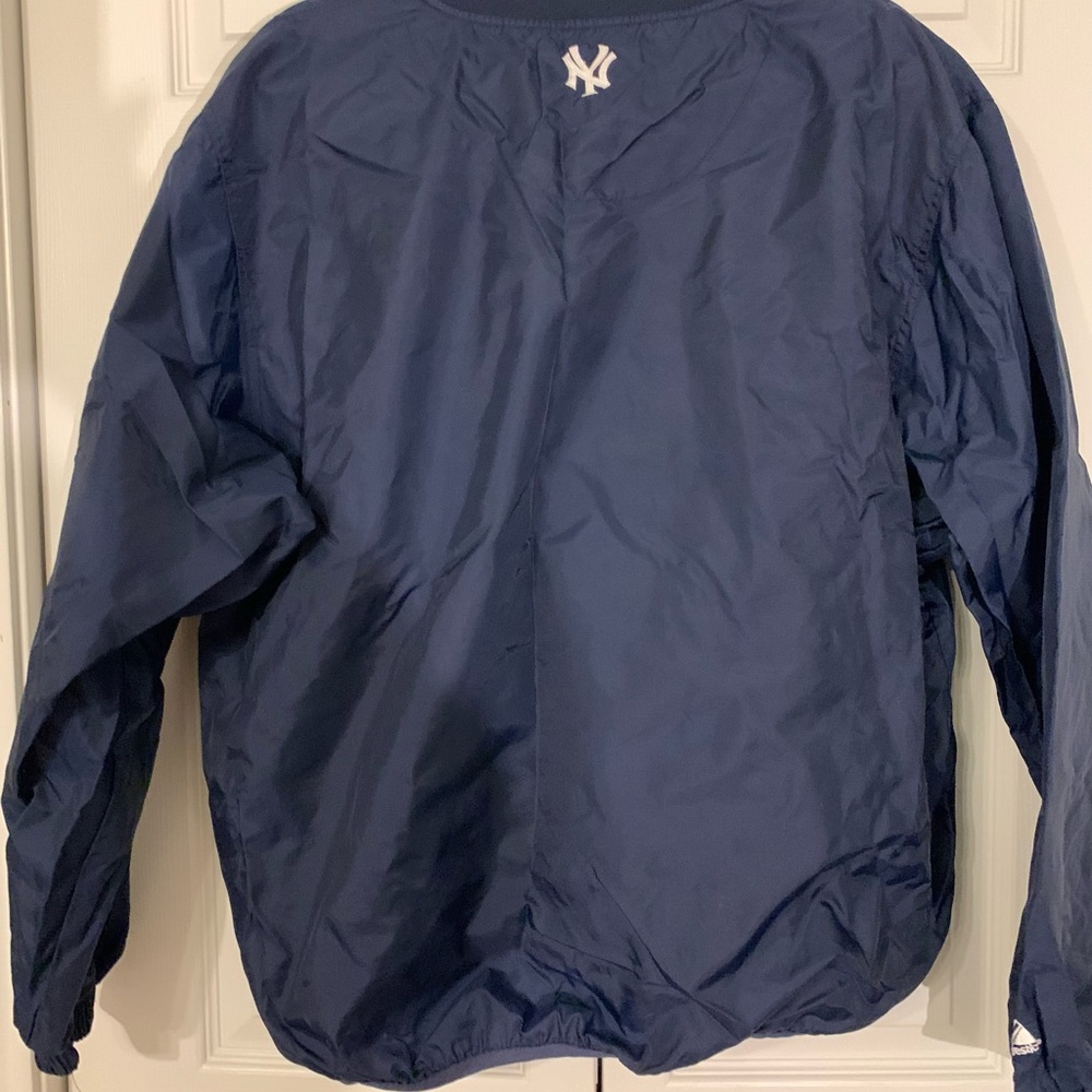 Navy Yankees Authentic Pullover Jacket Embroidere… - image 6